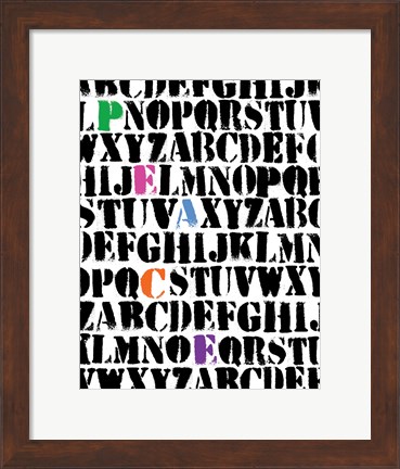 Framed Alphabet Peace Print