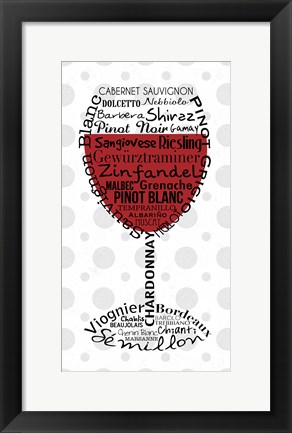 Framed Red Wine 1 Print