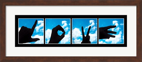 Framed Love Sign Language Print