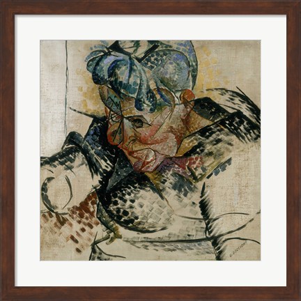 Framed Study of the Head, Portrait of the Artist&#39;s Mother 1912 Print