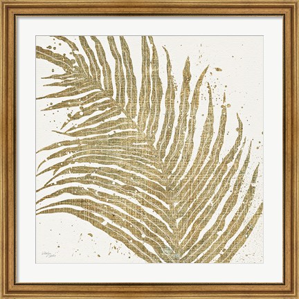 Framed Gold Leaves I Print