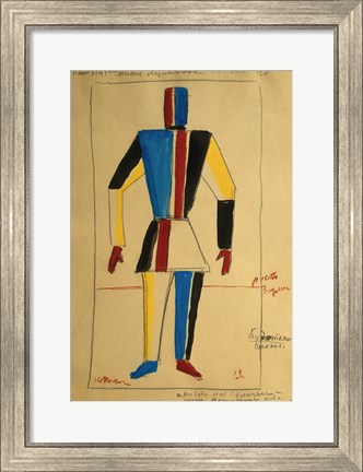 Framed Study for a Man, 1913 Print