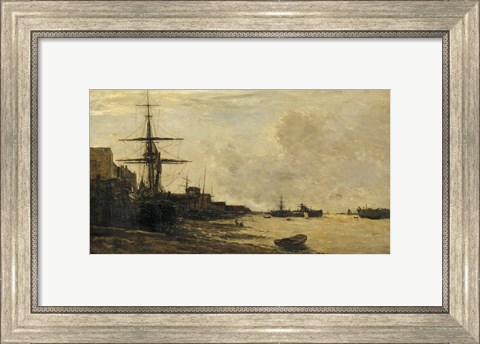 Framed Thames At Erith Print