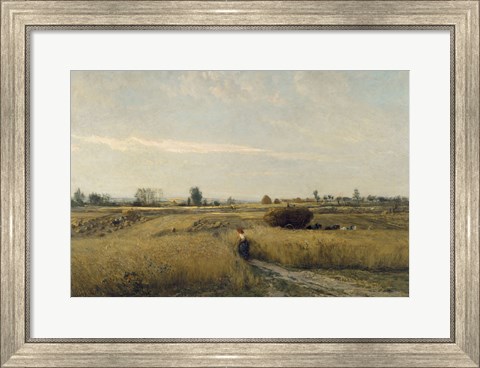 Framed Harvest, 1851 Print