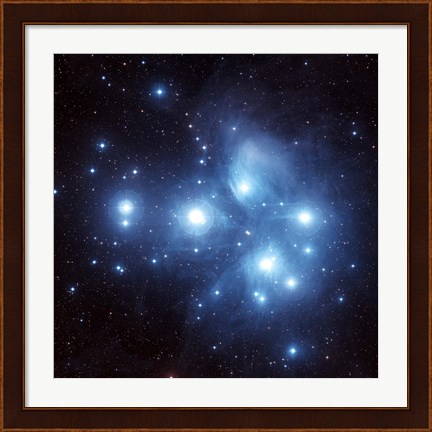 Framed Pleiades Star Cluster Print