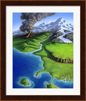 Framed Montage of Earth Print
