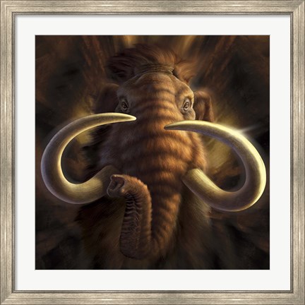 Framed Woolly Mammoth Print