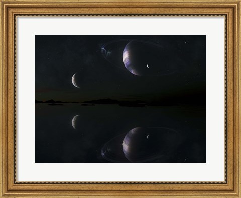 Framed Sunset on Epsilon Eridani B5 Print