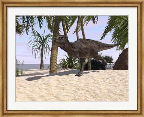 Framed Majungasaurus Running Print