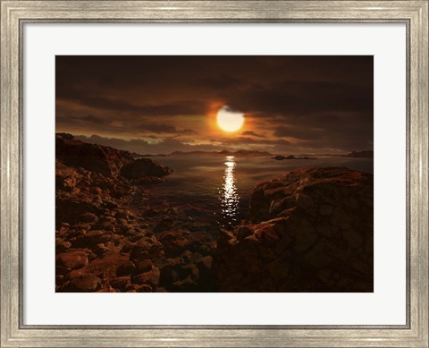 Framed Exoplanet Gliese 581D Print