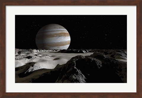Framed Jupiter&#39;s Large Moon, Europa Print