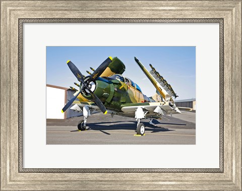 Framed Douglas AD-5 Skyraider Print