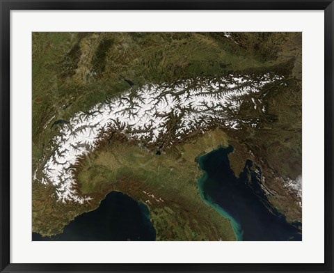 Framed Alps Print