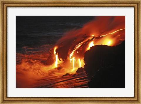 Framed Kilauea Lava Flow Print