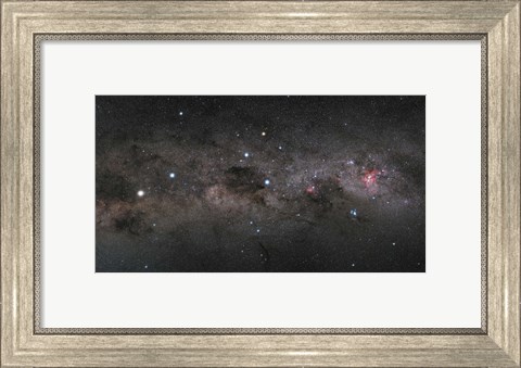 Framed Southern Cross Pointers in the Milky Way Print