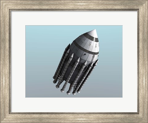 Framed Orion-Drive Spacecraft Print