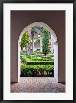 Framed Nasrid Palace, Alhambra, Granada, Andalucia, Spain Print