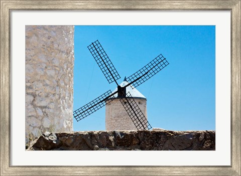 Framed Spain, Toledo Province, Consuegra La Mancha Windmills Print