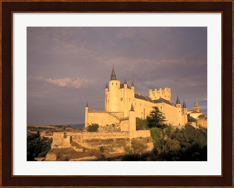 Framed Alcazar at Dusk, Segovia, Spain Print