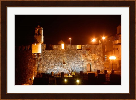 Framed Fortress by Night, Tenerife, Canary Islands, Spain Print