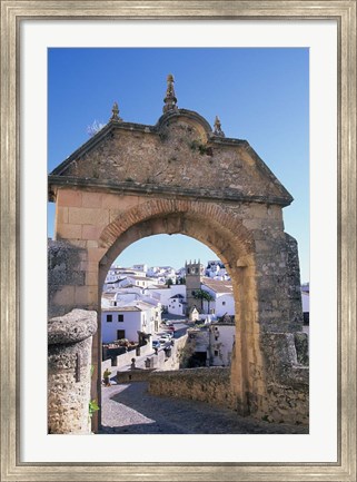 Framed Entry to Ronda&#39;s Jewish Quarter, Andalucia, Spain Print