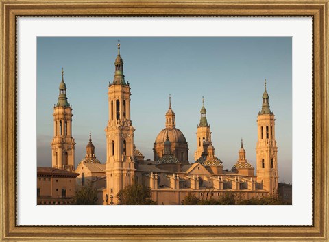 Framed Basilica de Nuestra Senora de Pilar, Zaragoza, Spain Print