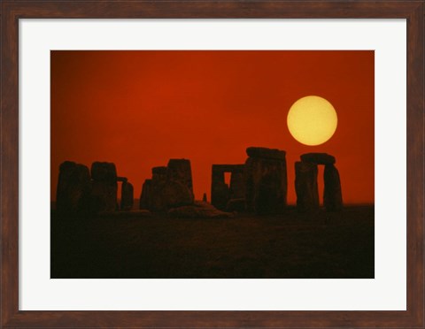 Framed Monoliths of Stonehenge near Salisbury, England Print
