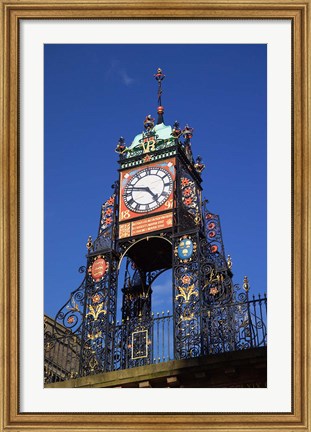 Framed Eastgate Clock, Chester, Cheshire, England Print