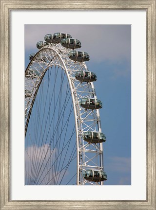 Framed England, London, London Eye, Amuseument Park Print