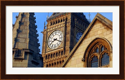 Framed Famous Big Ben Clocktower, London, England, Great Britian Print