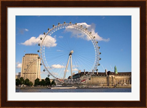 Framed London Eye, Amusement Park, London, England Print