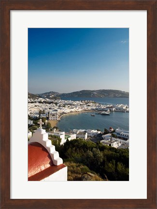 Framed Inner harbor of Mykonos, Chora, Mykonos, Greece Print