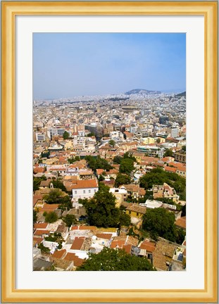 Framed Crowded City of Athens, Greece Print