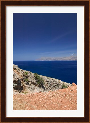 Framed Greece, CRETE, Hania, Gramvousa, KisSamos Gulf Print