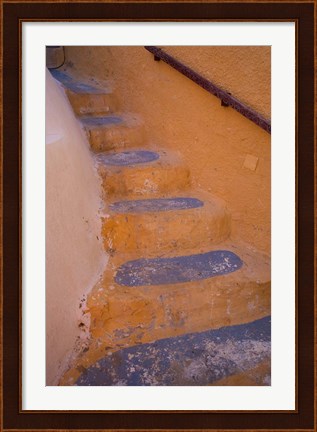 Framed Stairways Leading Up, Oia, Santorini, Greece Print