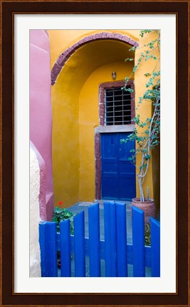 Framed Town of Oia, Santorini, Greece Print