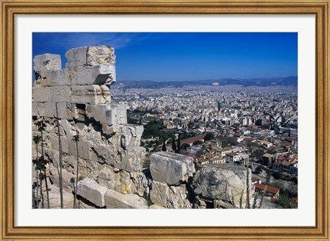 Framed View of Athens From Acropolis, Greece Print