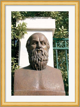 Framed Aeschylus, Classical Athens Bust, Statue, Athens, Greece Print