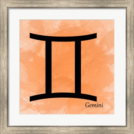 Framed Gemini - Orange Print