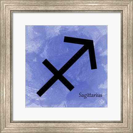 Framed Sagittarius - Blue Print