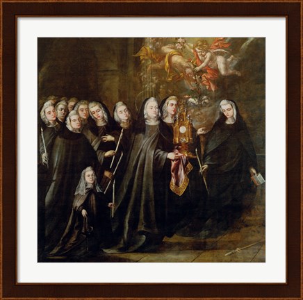 Framed Procession of Saint Clare Print