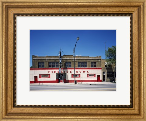 Framed Bowling alley, Chicago, Illinois Print