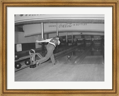 Framed Lucky Strike Bowling Print