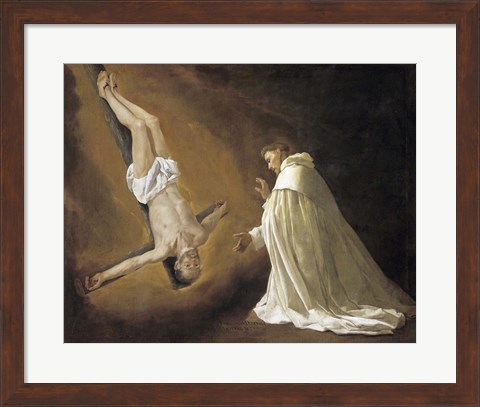 Framed Saint Peter Apostle Appears to Saint Peter Nolasco Print
