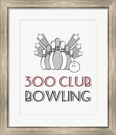 Framed 300 Club Bowling Print