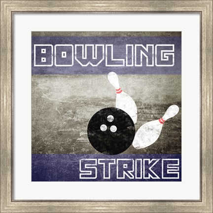 Framed Bowling Strike Print