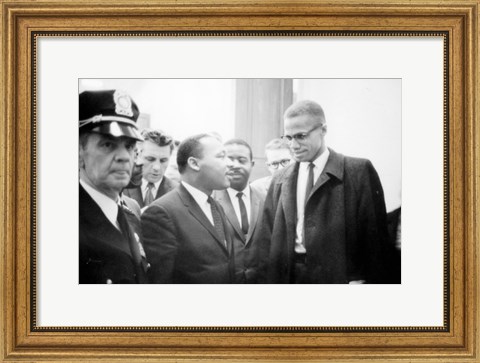 Framed Martin Luther King and Malcolm X Print