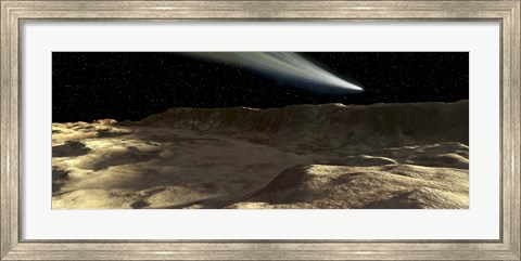 Framed Comet Passes over the Surface of Mercury Print