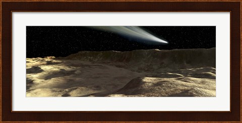Framed Comet Passes over the Surface of Mercury Print
