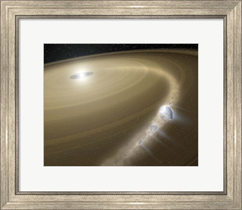 Framed Comet being torn to shreds around a dead star Print
